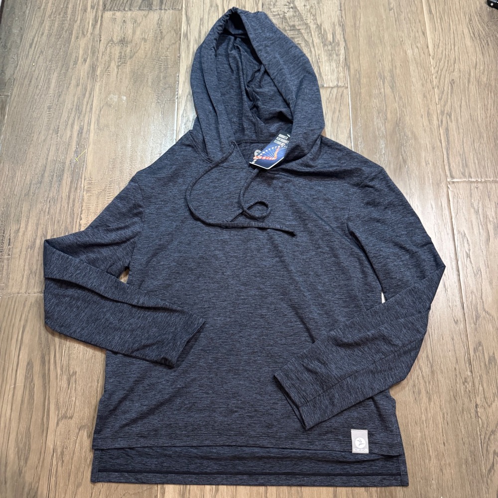 NWT CITTA Melange Navy Light Hoodie Athletic‎ Performance Technology Size S